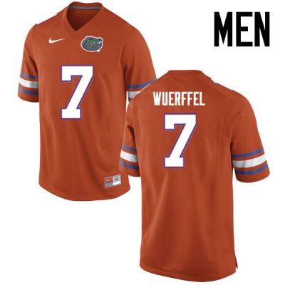 Men's Florida Gators #7 Danny Wuerffel NCAA Nike Orange Authentic Stitched College Football Jersey ZIJ8562SQ